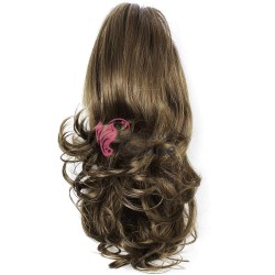 Extensie de par coada in valuri cu cleste 40 cm Saten Nisipiu Cod JL 6911-18B#